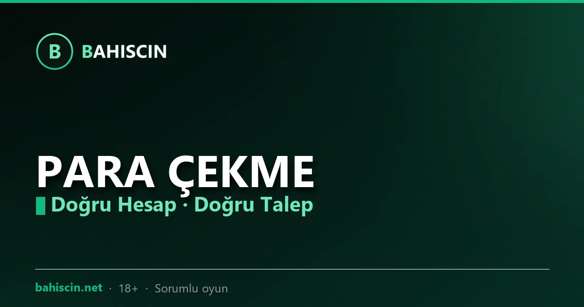 Bahiscin para çekme görseli
